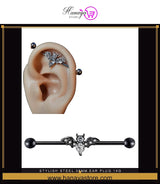 Stylish Steel 38mm Ear Plug 14G Piercing Industrial Cartilage Ear Jewelry Earrings Collection – Earrings Online in Pakista...