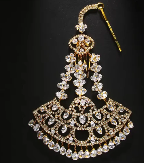 Multi Layered Head Chain Jhoomar Headpiece for Women - Matha Patti, Passa, Sheesh Phool, Mang Tikka, Bridal Head Jewelle