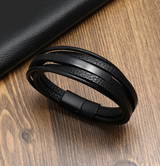 Premium Cuff Bracelet Style Bracelet Stylish Multilayer Braided Leather Bracelets Wristband for Men, Couples Jewelry Gift ...