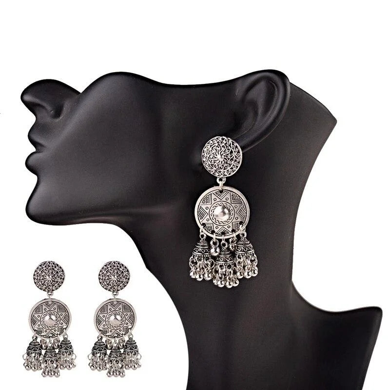 Trendy Classy Turkish Jhumka Antique Style Tassel Earring