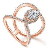 Trendy Big Crystal Stone Ring For Women