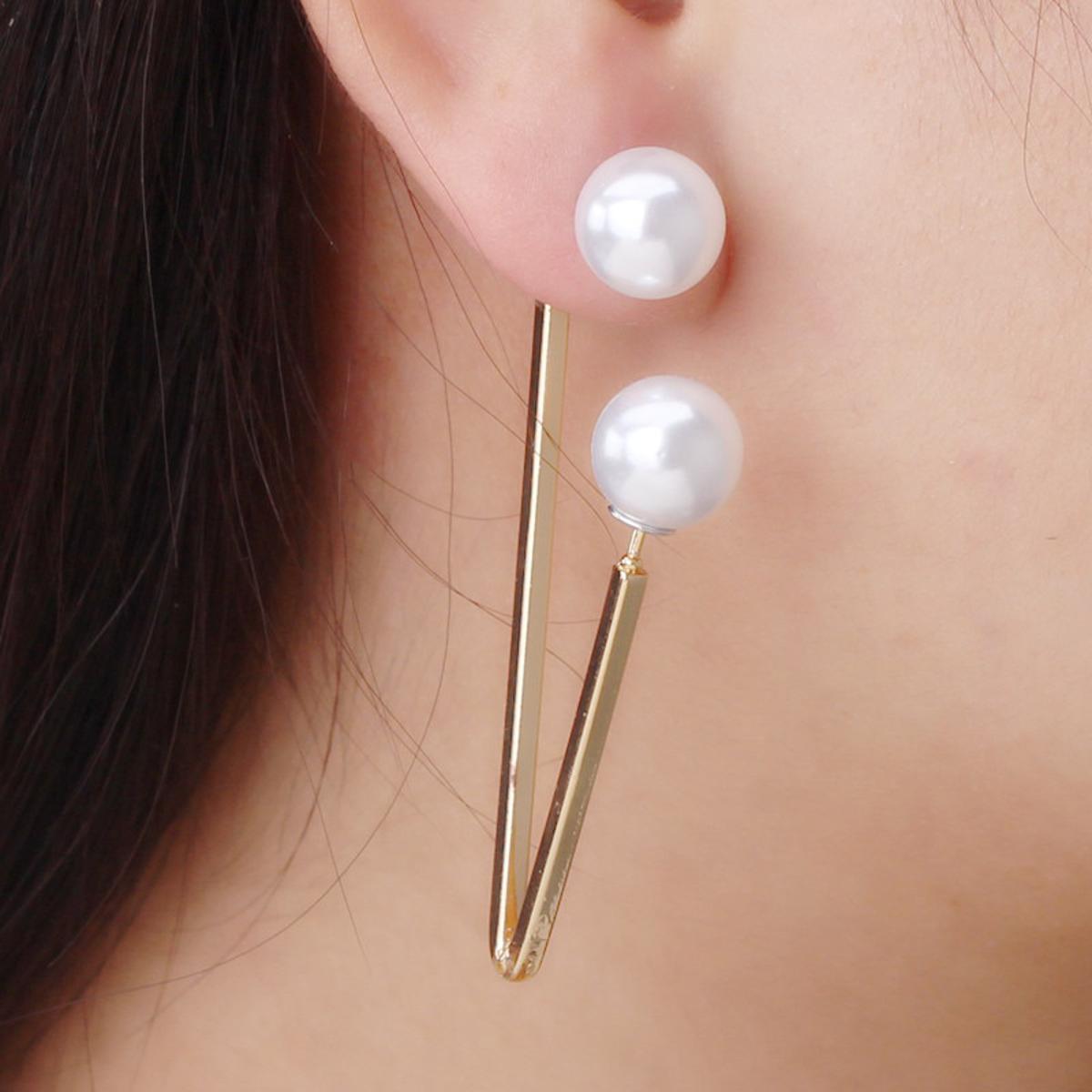 Trendy Classy Elegant Pearl Drop Stylish Earring For Girls – Image 4 of 6