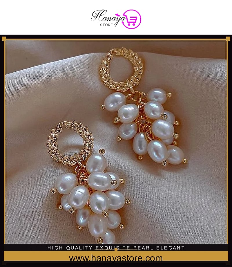 High Quality Exquisite Pearl Elegant Stylish Earring – Earrings Online in Pakistan | Hanaya