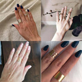 Trendy High Class Golden 3 Pieces Adjustable Elegant Rings For Women – Accessories Online in Pakistan | Hanaya