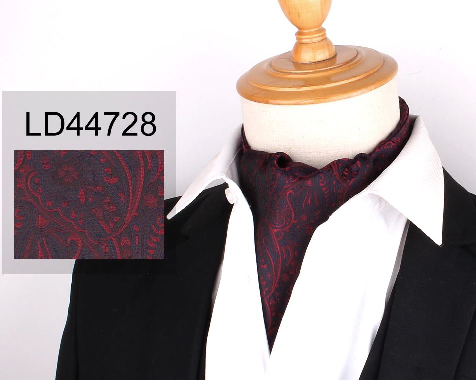Printed Cravat Neck Ties for Men – Jacquard Woven Ascot Bowties | Perfect for Weddings & Formal Wear – Neck Cravat Ascot O...