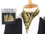 Cravat ascot tie close-up – jacquard pattern wedding accessory Pakistan – Hanaya