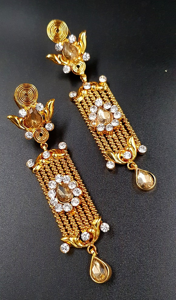 Big Royal Princess Love Trendy Classy Party Wedding Earring For Girls – View 7 – Accessories | Hanaya Pakistan