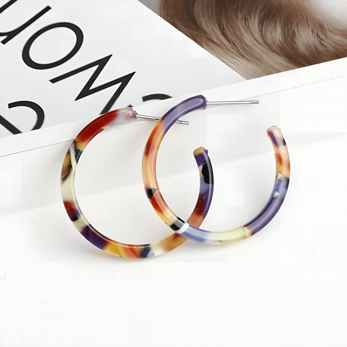 Classy 3.4cm Small Round Trendy Fashionable Earring - Hanaya Store