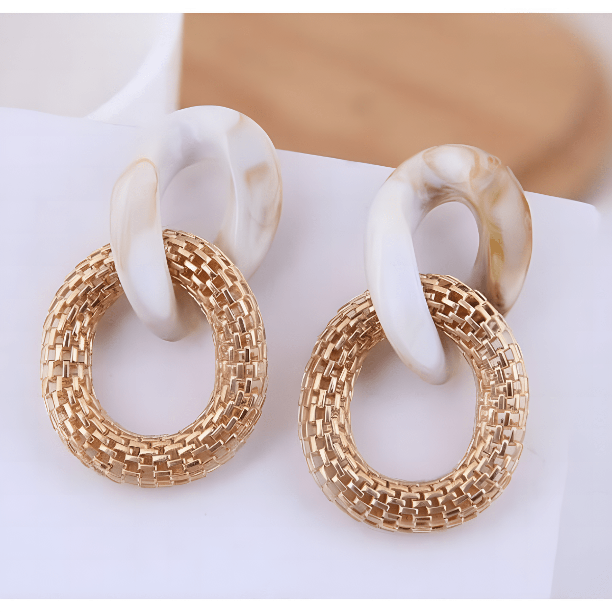 Classy Big Irregular Elegant Spiral Trendy Fashionable Earring – Earrings Online in Pakistan | Hanaya