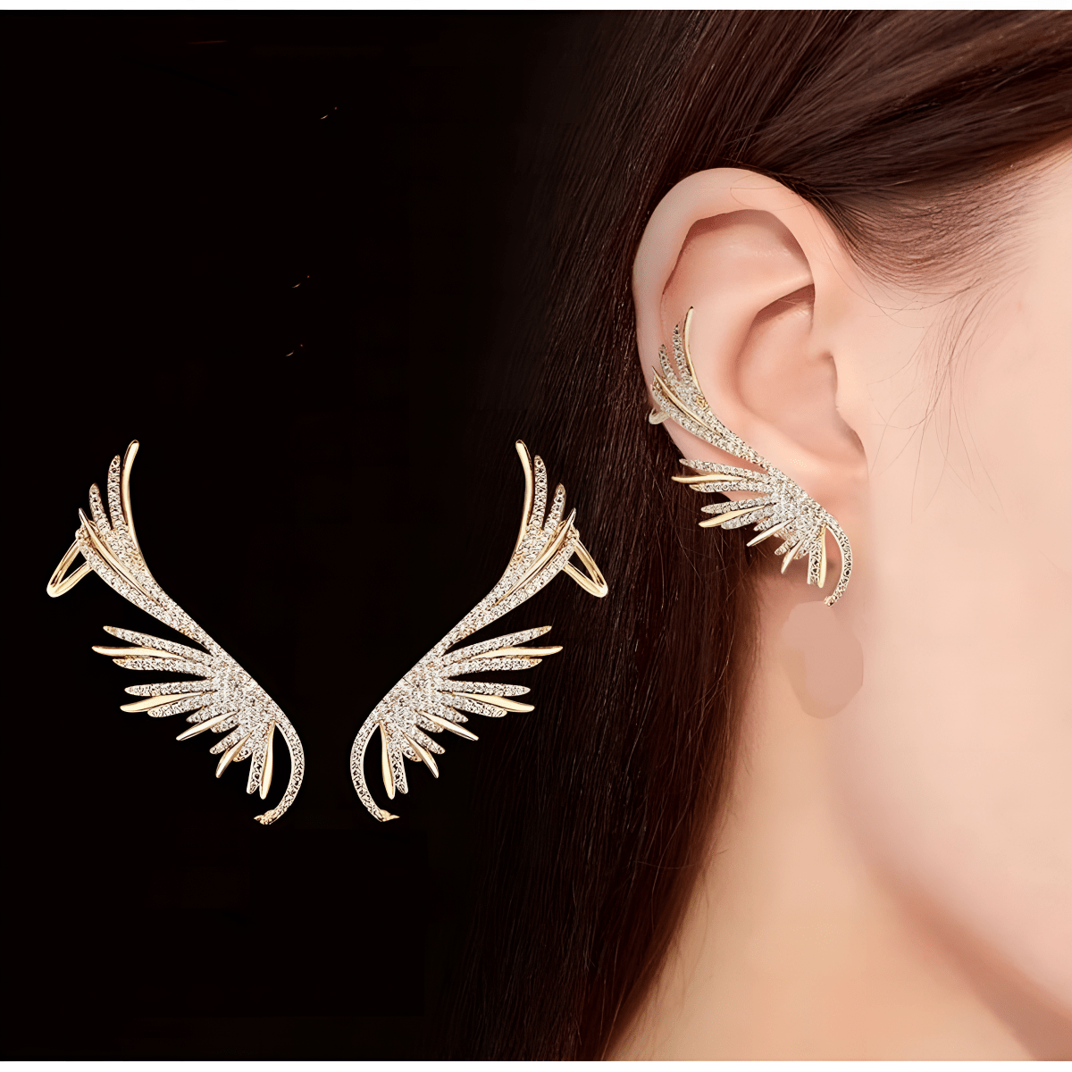 Classy Cuff Crystal Tassel Trendy Party Fashionable Earring – Earrings Online in Pakistan | Hanaya