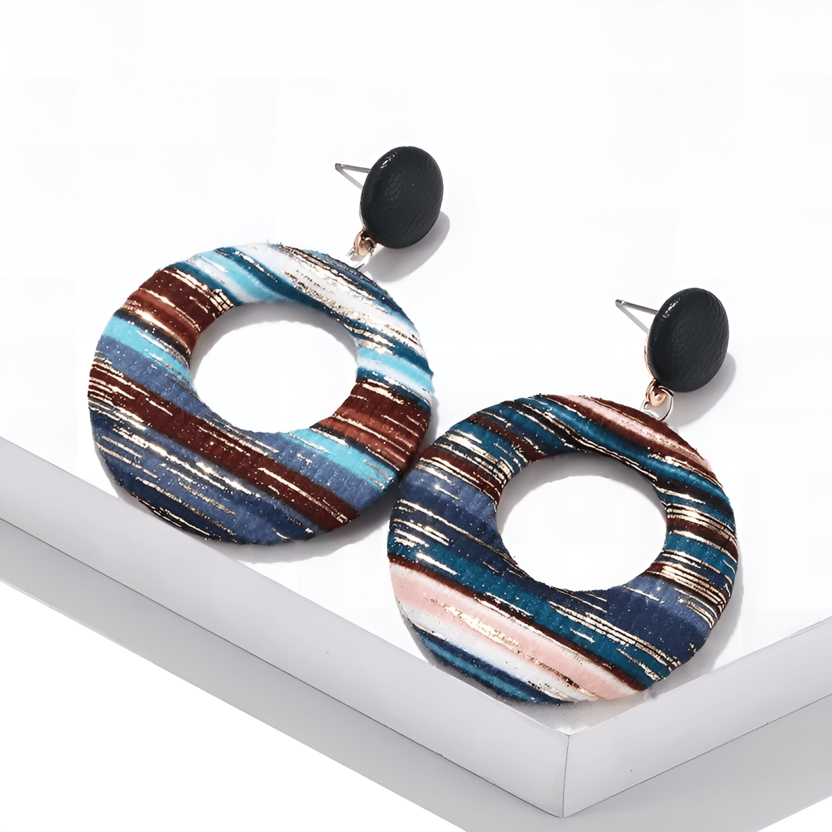 Classy Elegant Unique Fashionable Circle Hanging Irregular Drop Earring - Hanaya Store