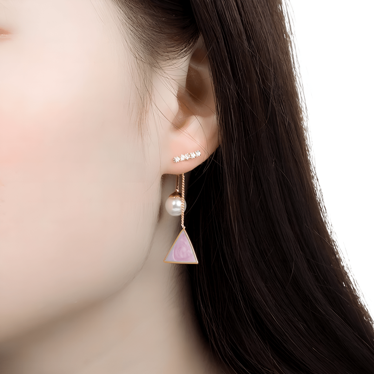 Classy Long Dangle Crystal Tassel Trendy Party Fashionable Earring - Hanaya Store