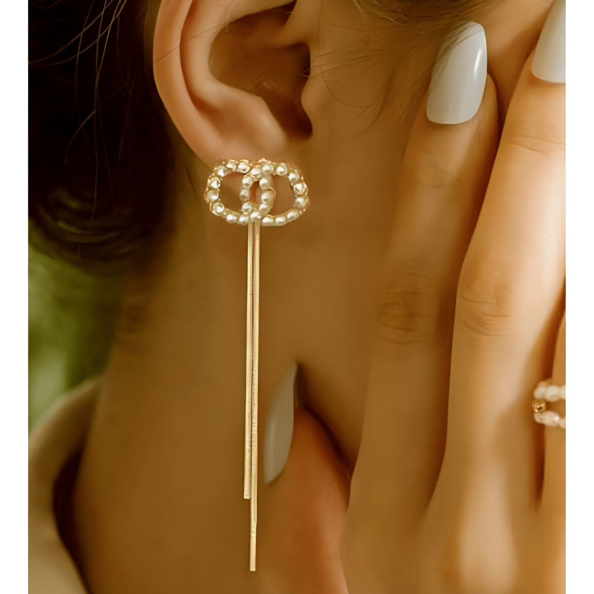 Classy Long Trendy Party Fashionable Earring – Earrings Online in Pakistan | Hanaya