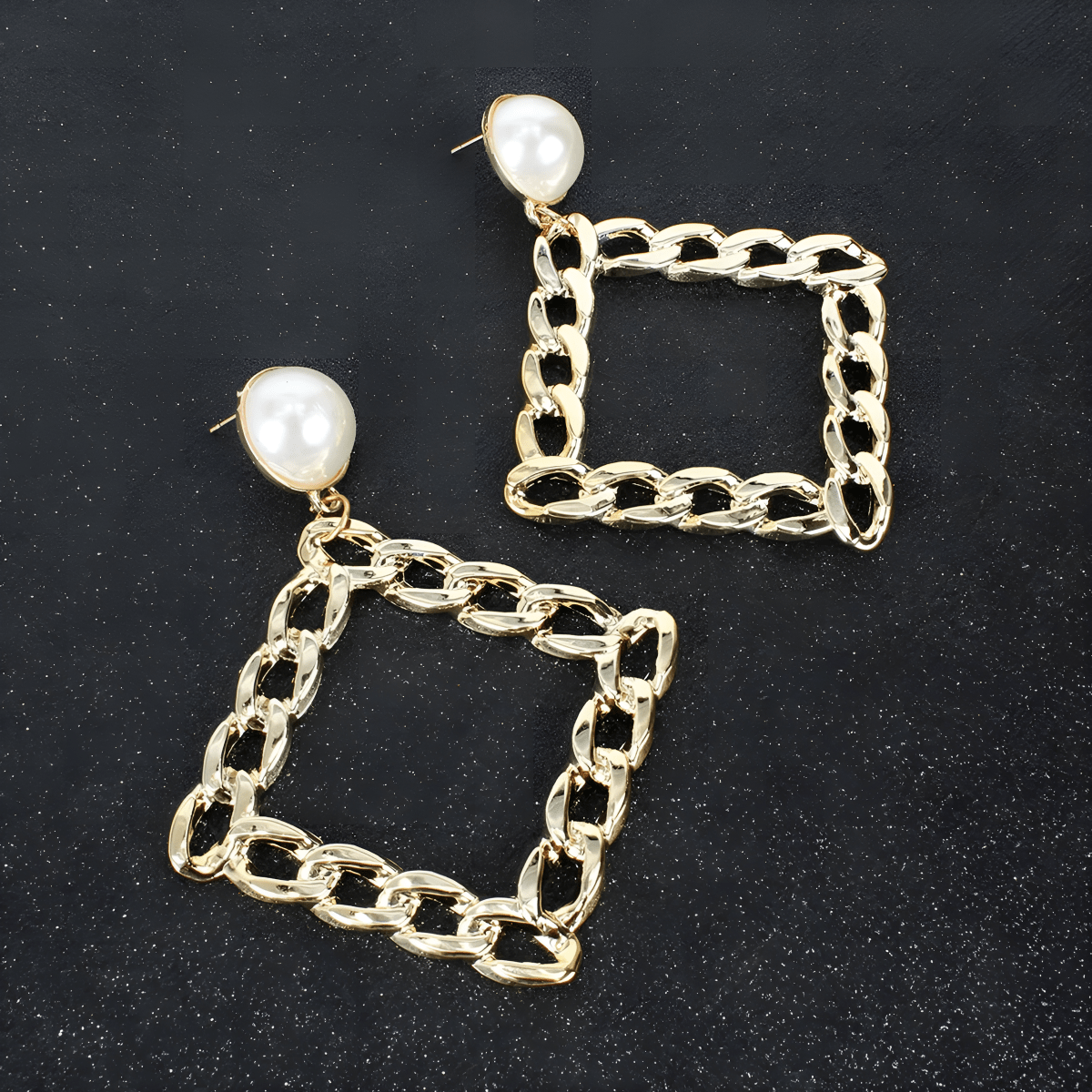 Classy Pearl & Chain Antique Elegant Stylish Earrings - Hanaya Store