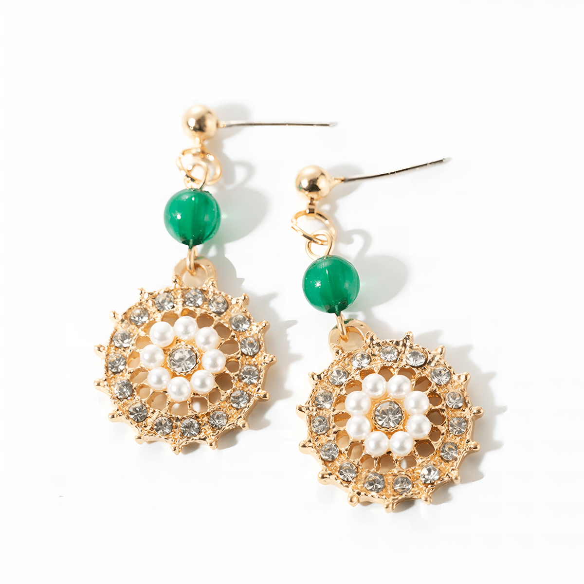 Classy Pearl In Crystals Tassel Earring - Hanaya Store