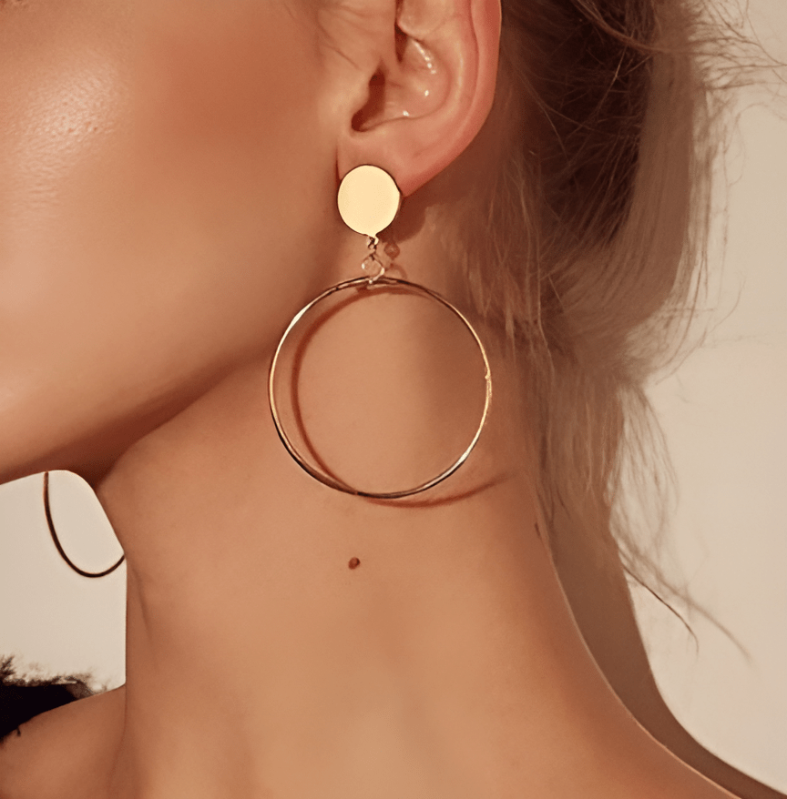 Classy Round Trendy Fashionable Earring - Hanaya Store