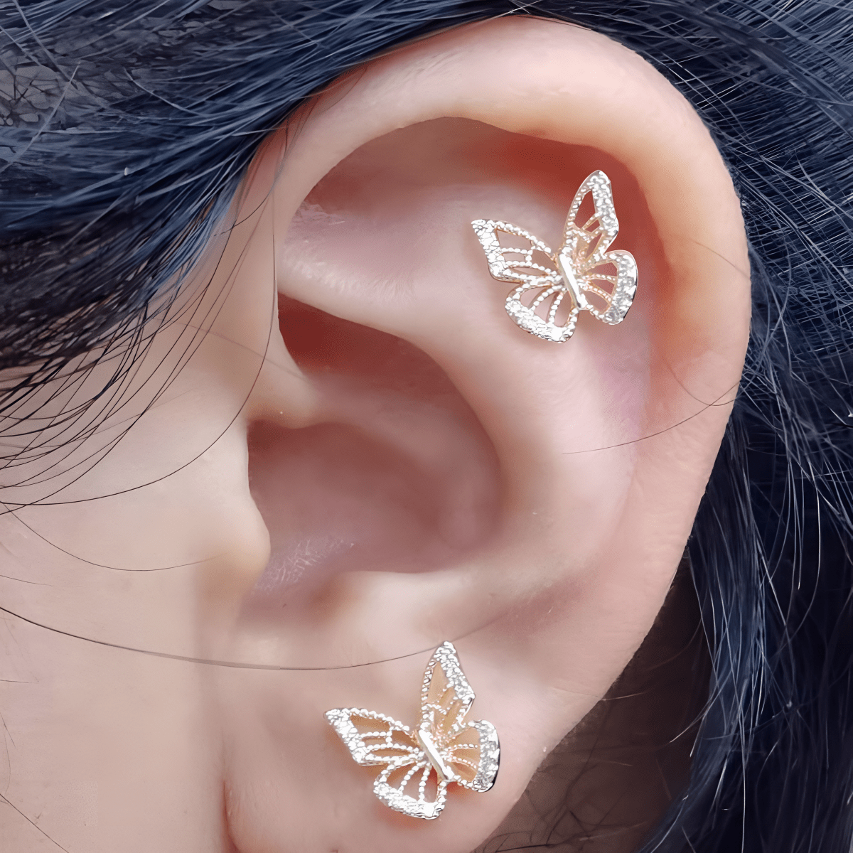 Classy Small 1cm Elegant Royal Butterfly Earring - Hanaya Store
