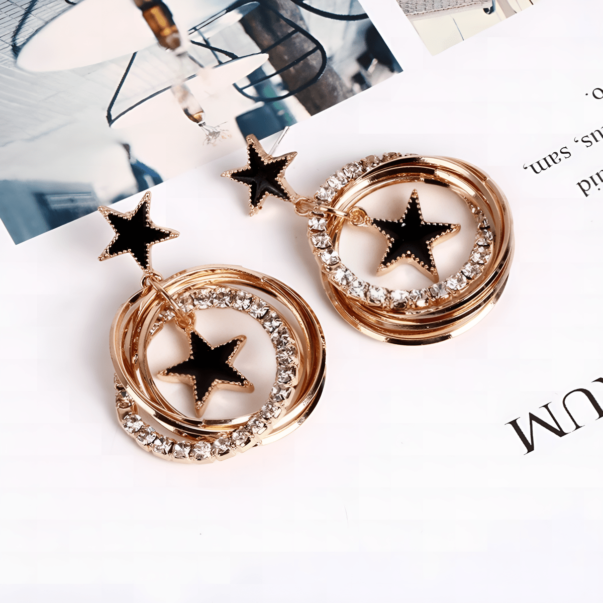 Classy Star Multi Layered Trendy Fashionable Earring - Hanaya Store