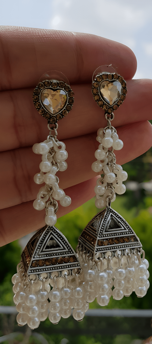 Classy Tassel Elegant Long Chain Pearls Fashion Earring - Hanaya Store