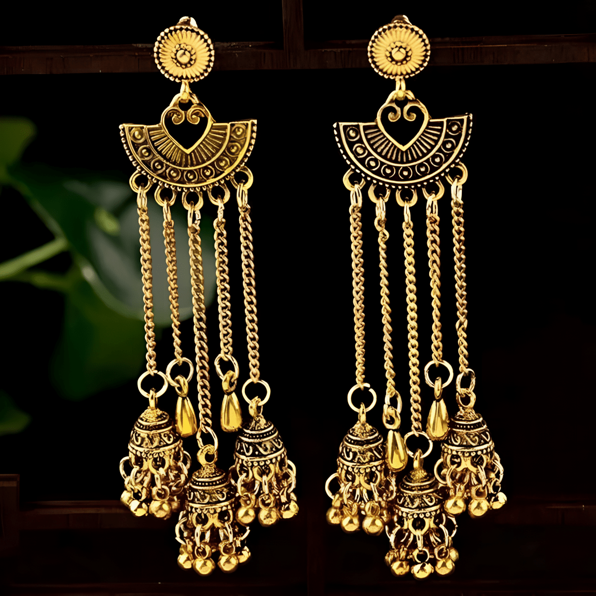 Classy Turkish Jhumka Antique Style Tassel Earring - Hanaya Store