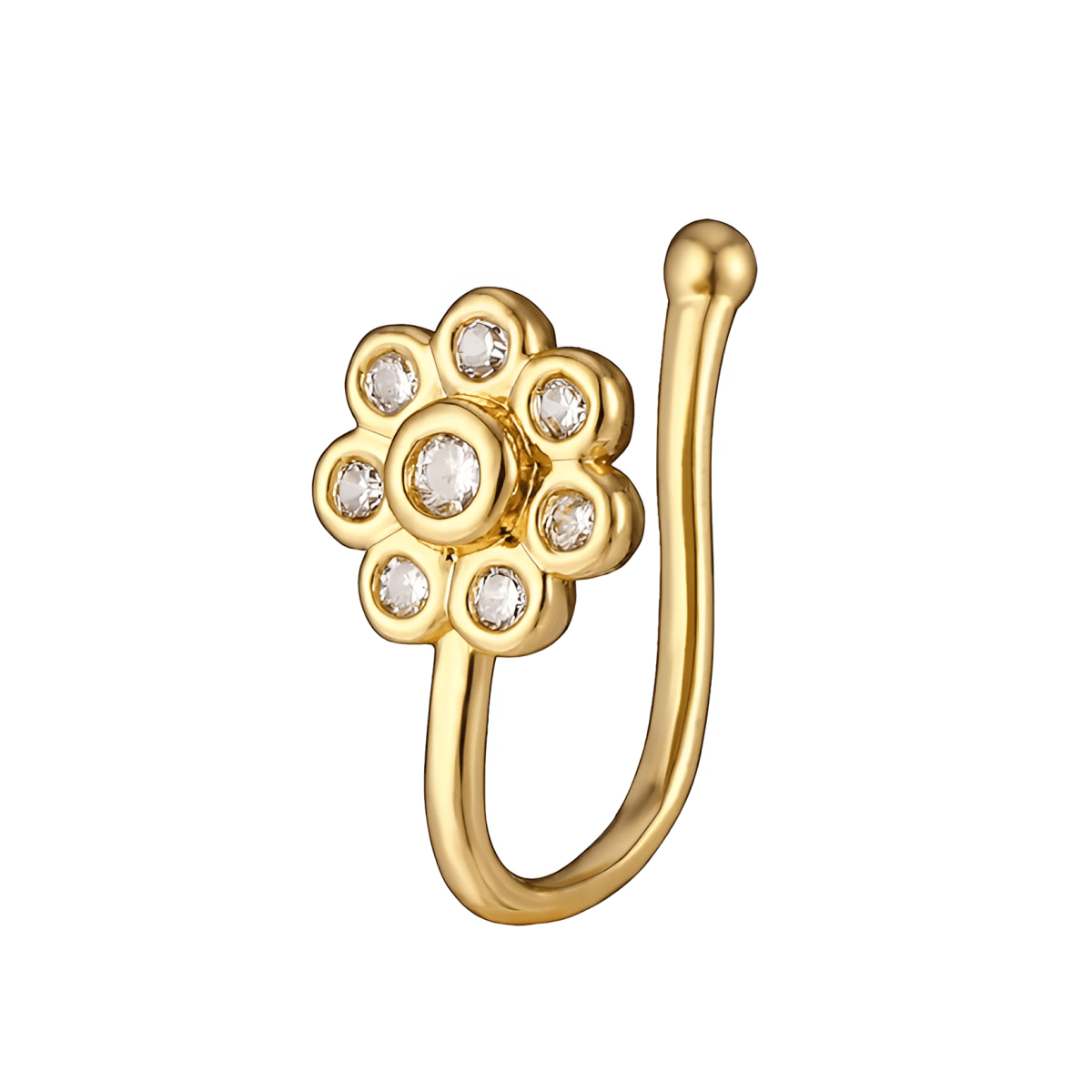 Clip On Nose Pin Non Piercing Heart Shape Fake Nostril Jewelry - Hanaya Store
