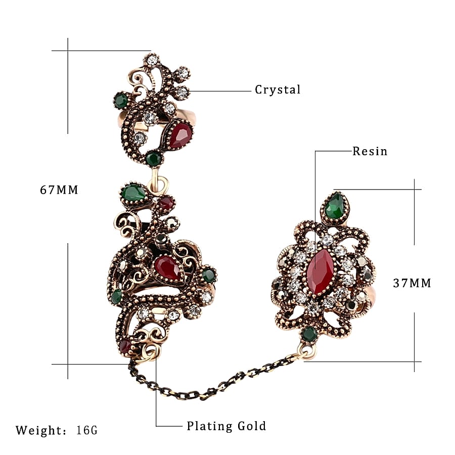 Turkish Jewelry Adjustable 2Pcs Ring Sets Fine Part Wedding Vintage Crystal Women Ring – Lifestyle – Buy Accessories Pakis...