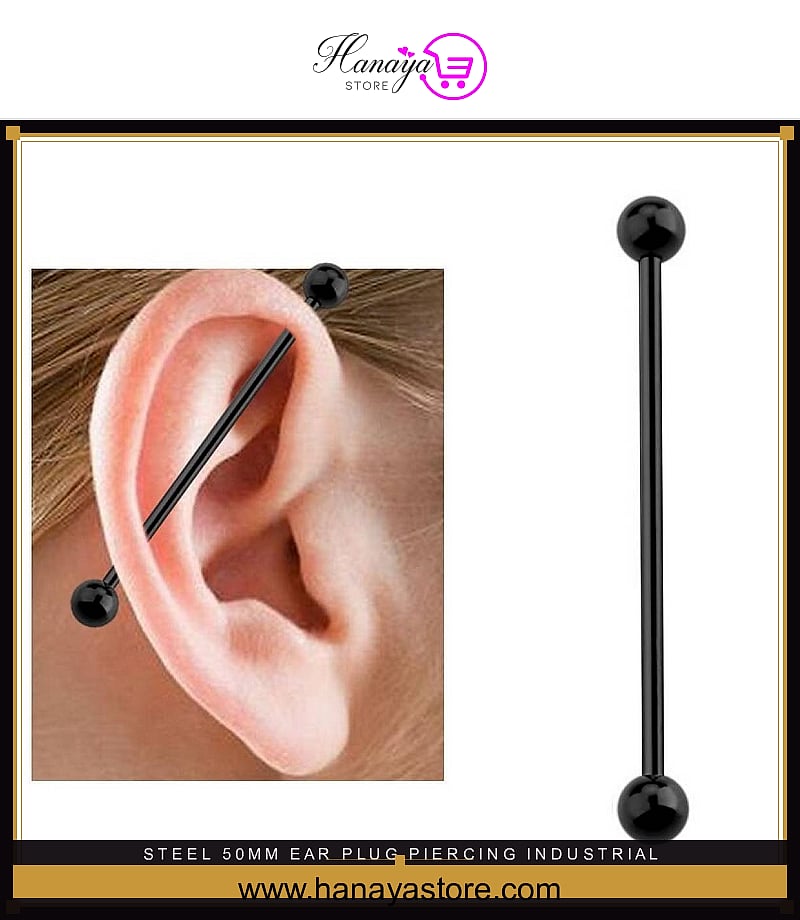 Steel 50mm Ear Plug Piercing  Industrial Cartilage Ear Jewelry