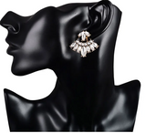 Front Back Earrings Stylish Hanging Drop & Huggie Designs Crystal Earring – Image 4 of 4
