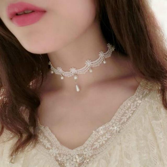 Handmade Gothic Handmade Fashion Stone White Vintage Lace Women Choker Necklace -FREE Gift Box – Close Up – Accessories | ...