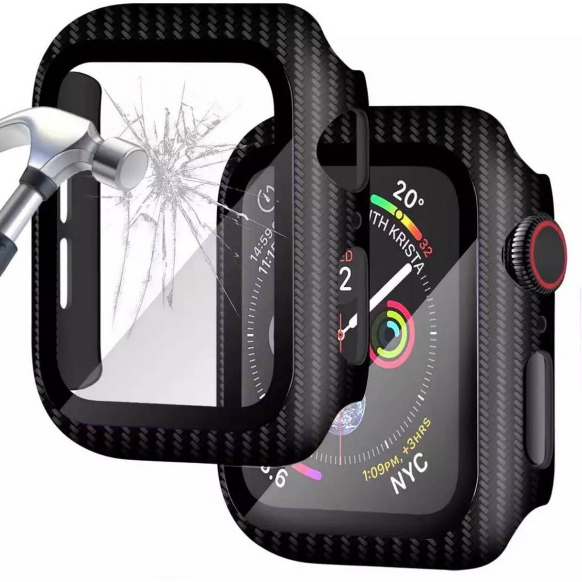 Trendy Ultra Thin Carbon Fiber Case Compatible for APPLE iWatch 44mm Series 4 5 – Accessories Online in Pakistan | Hanaya