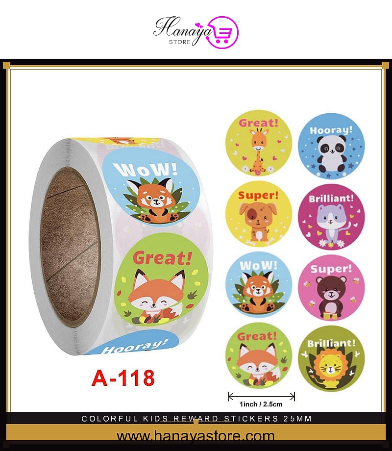 Colorful Kids Reward Stickers 25mm – Motivational Stickers for Teachers, Schools & Stationery Packs – Stickers Online in P...