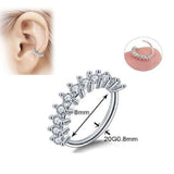 1 PIECE Cartilage 8mm Long Helix 0.81mm Stud Crystal Daith Tragus Piercing Earring – Accessories Online in Pakistan | Hanaya