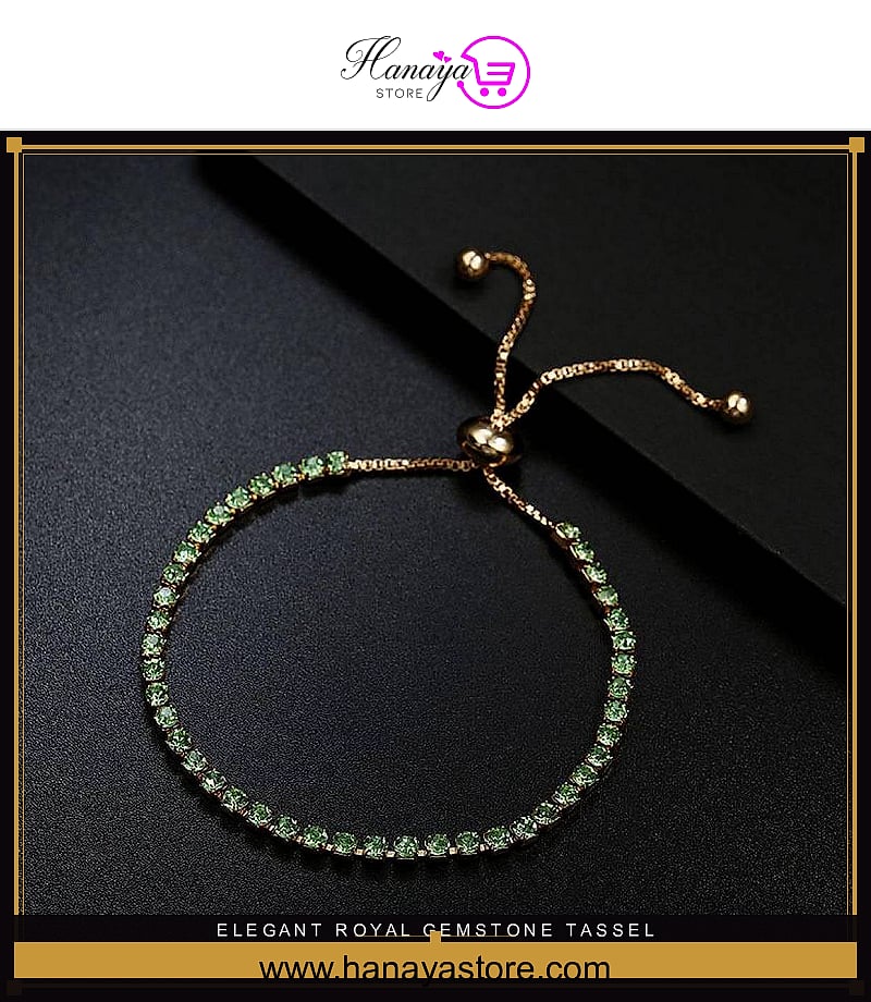 Elegant Royal Gemstone Tassel Adjustable – bracelet Online in Pakistan | Hanaya