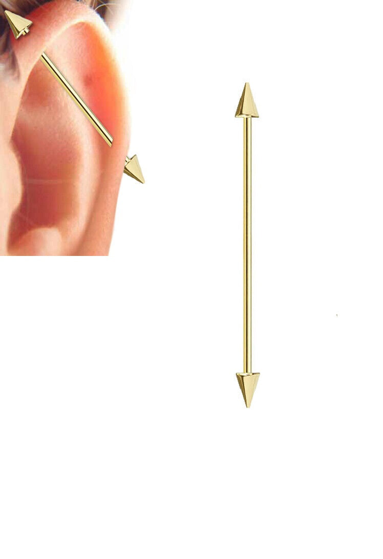 Thin 1.2mm (16G) Steel 38 mm Ear Plug Arrow Piercing Barbell Industrial Cartilage Ear Jewelry – Lifestyle – Buy Accessorie...