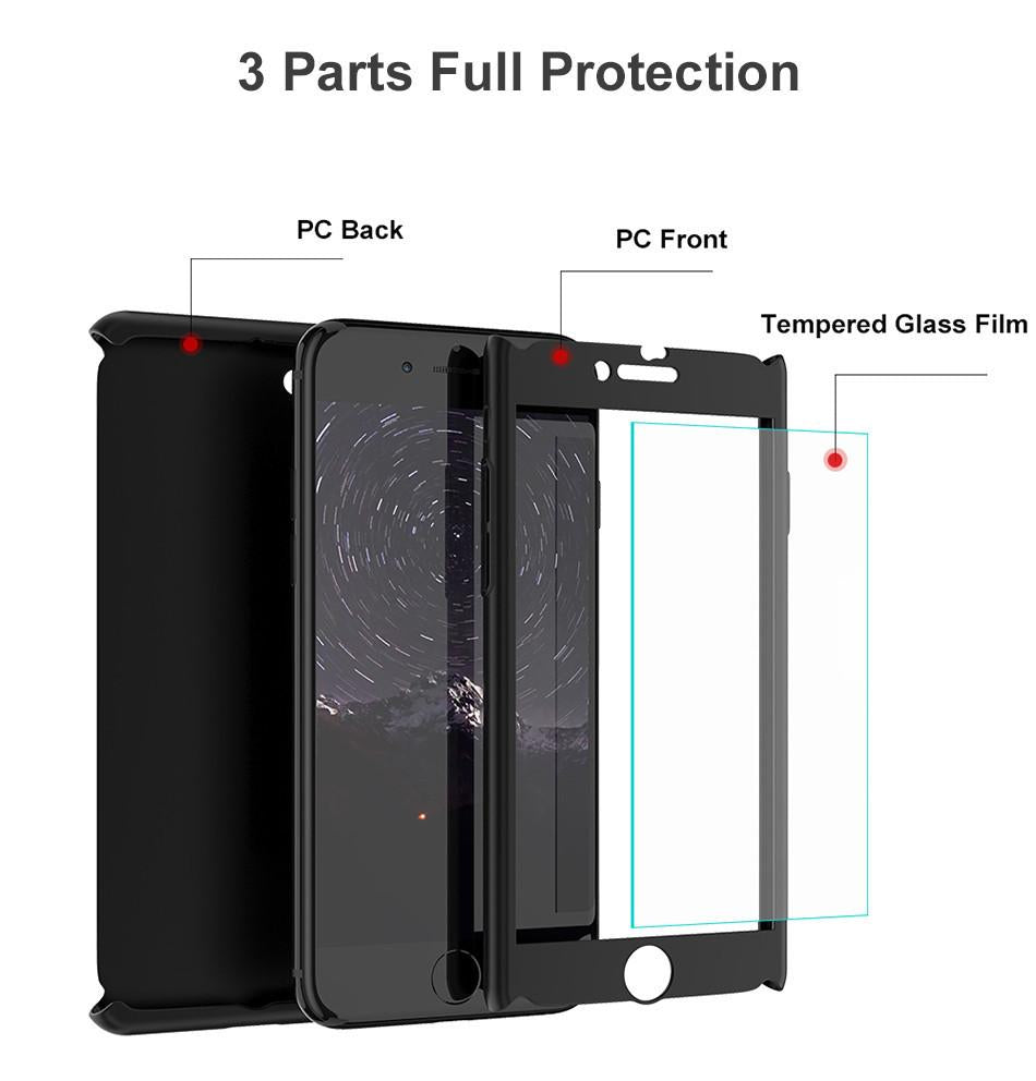 Full Protection 360 Matter Black Case Compatible for APPLE IPHONE X/XS – Image 2 of 5