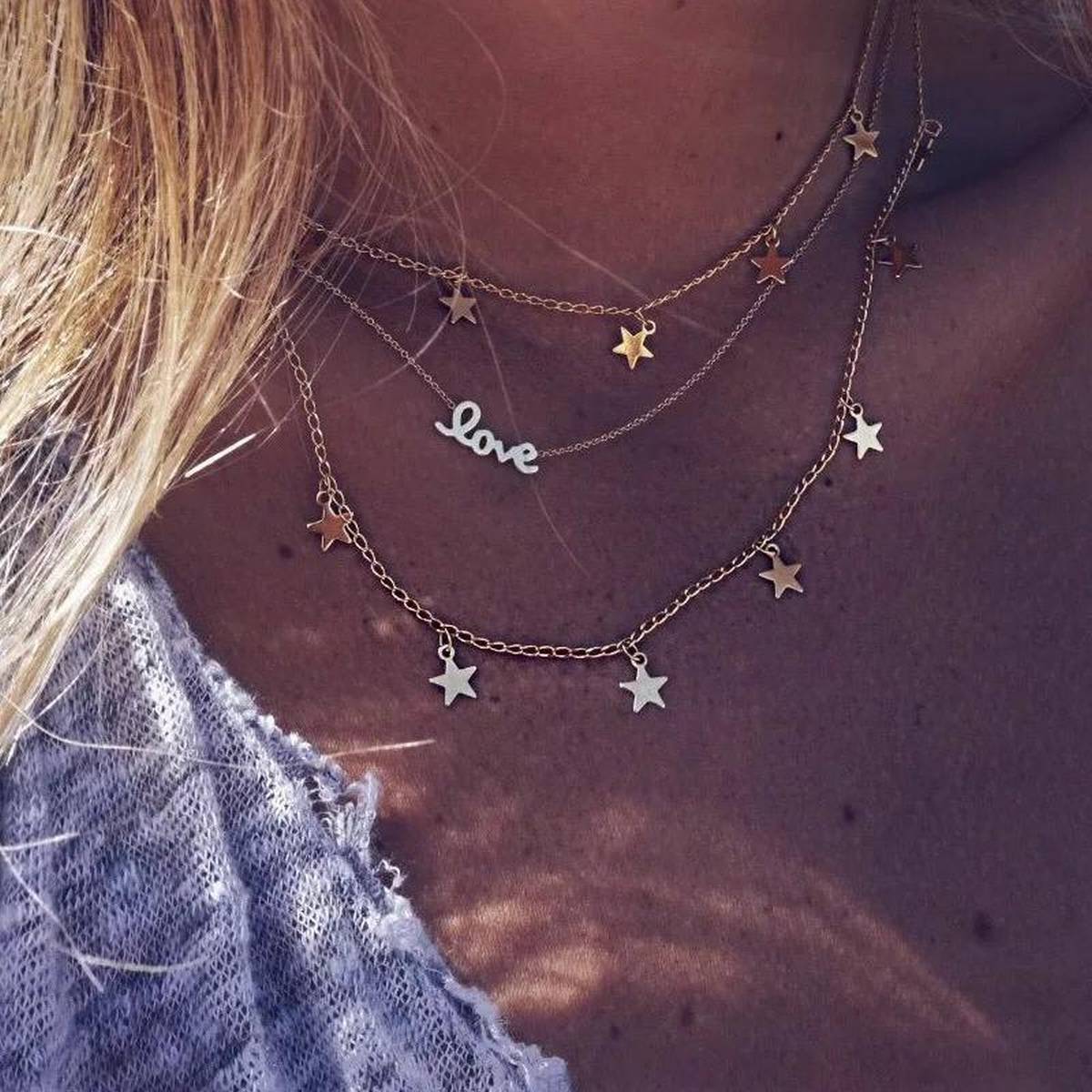 Trendy 3 Layered Tassel Classy Elegant Necklace – Accessories Online in Pakistan | Hanaya