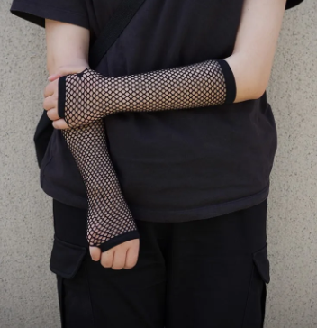 Fishnet Lace Hollow Elasticity Hand Gloves Fashionable Women Gloves Stylish Women's Gloves Fishnet, Lace, Fingerless & Mor...