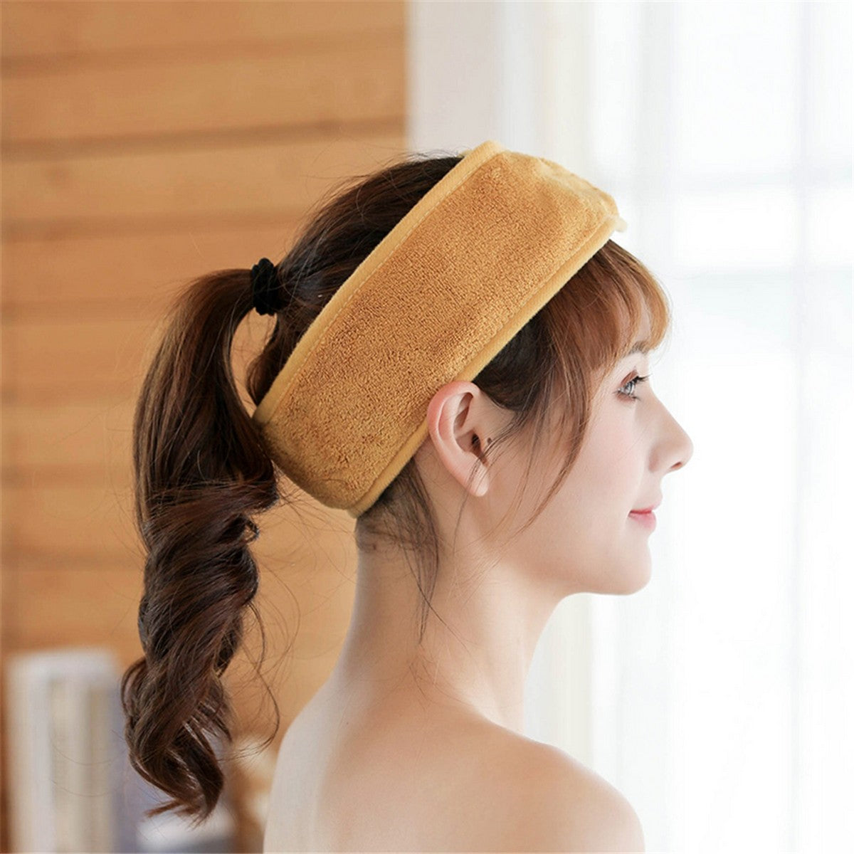 Soft Toweling Adjustable Makeup Hair Band Headbands – Close Up – Accessories | Hanaya Pakistan