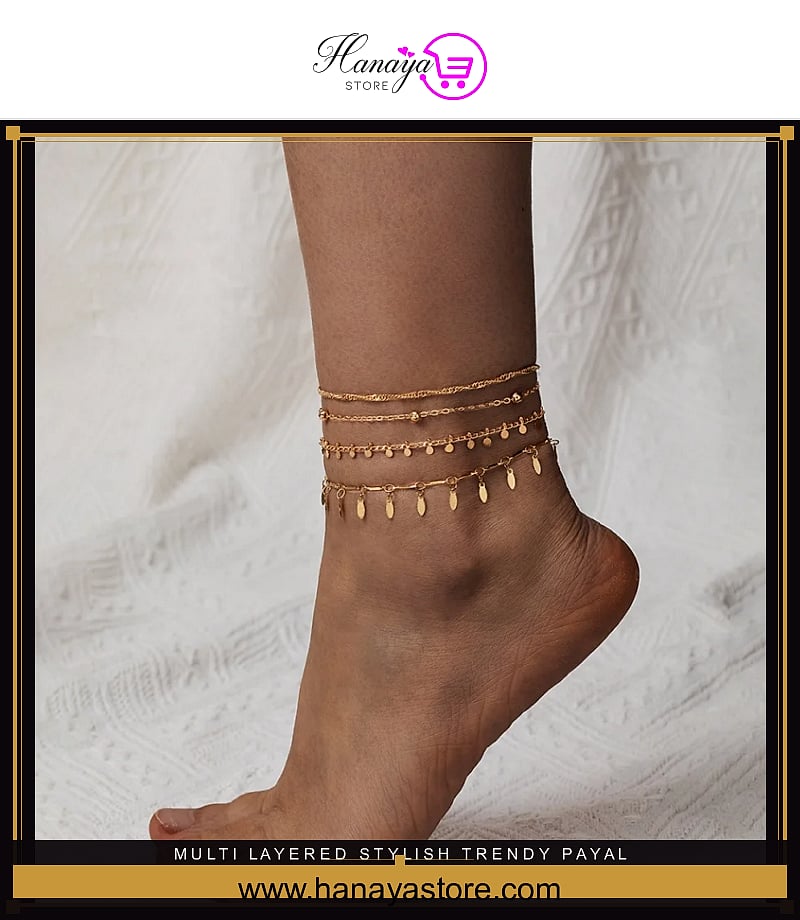 Multi Layered Stylish & Trendy Payal Anklets Love Heart Anklet for Women – Perfect for Every Occasion – Accessories Online...