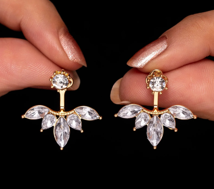 Front Back Earrings Stylish Hanging Drop & Huggie Designs – Image 6 of 6