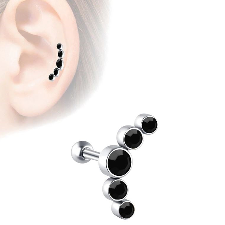 TRAGUS 1 Piece Cartilage Helix HELIX ROOK Stud Crystal DAITH Tragus Ear Piercing Plug Earring ORBITAL SNUG LOBE – Earrings...