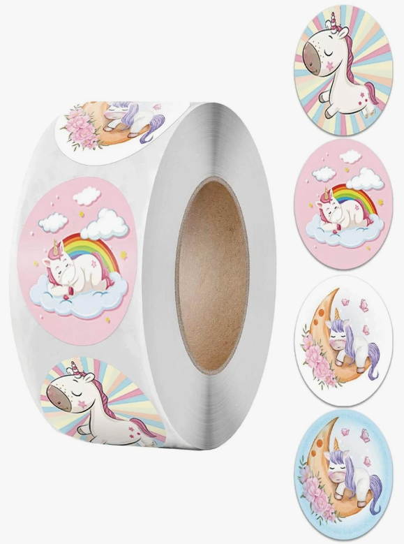 100 Pieces 25mm KIDS REWARD UNICORN STICKERS Word Motivational Stickers For School Teacher Kids Student Stationery Sticker...