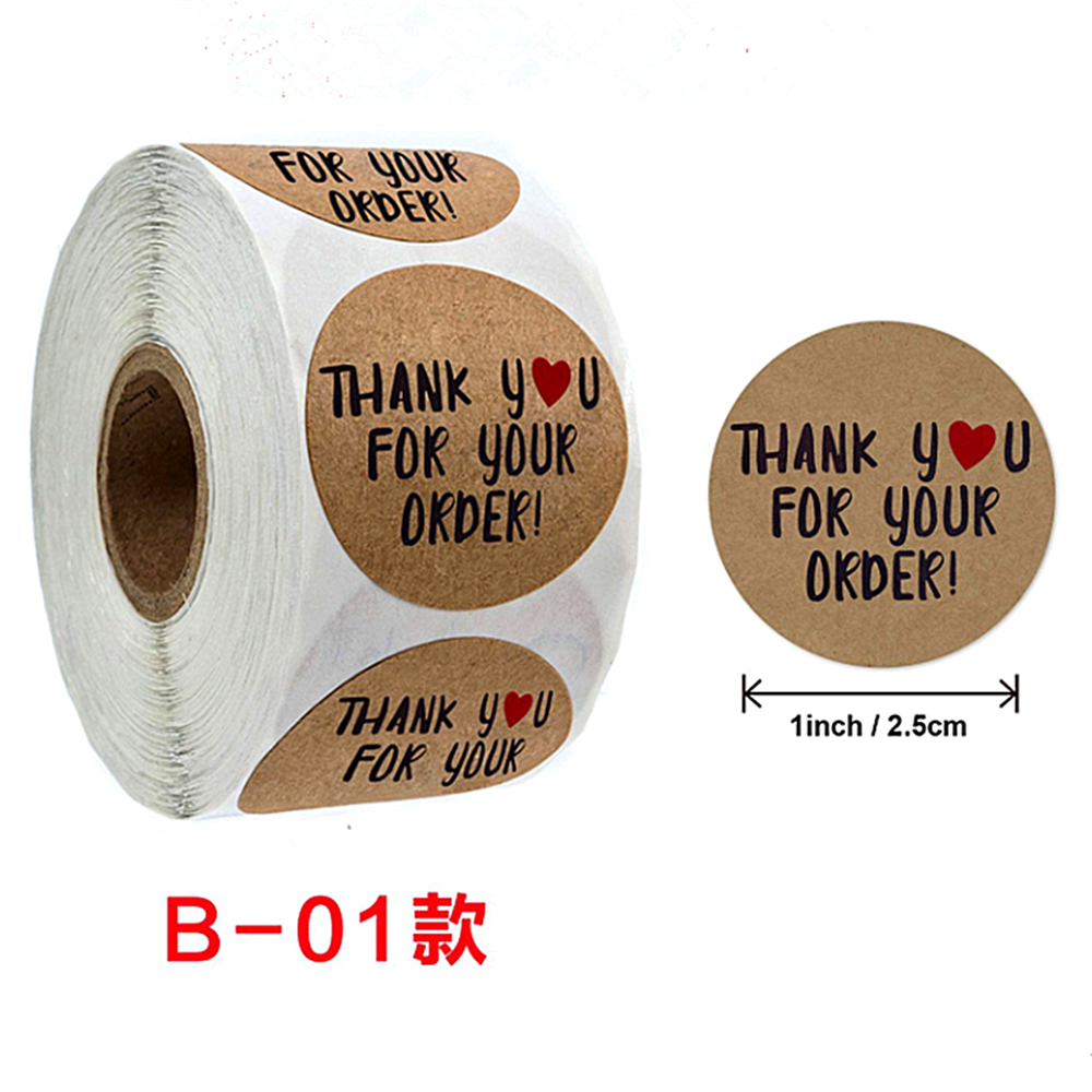 100 Pcs Thank You Stickers – 25.1MM Round Labels for Packaging, Gifts & Small Businesses Envelope Seal Scrapbook Round Sti...