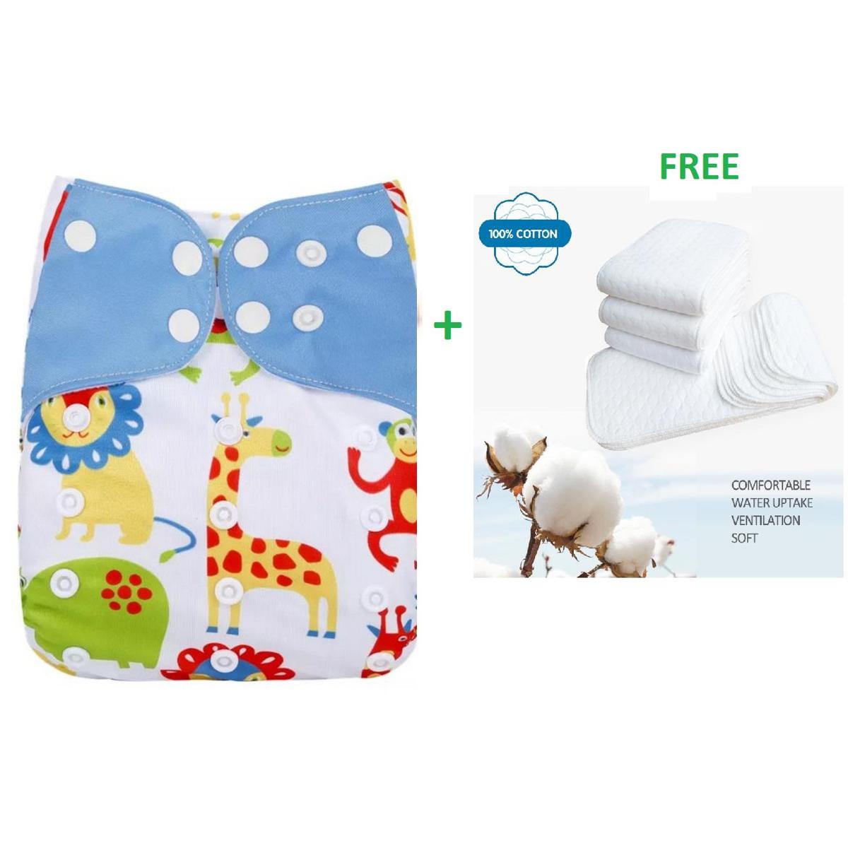 Baby Cloth Reusable Diaper Nappy Washable Adjustable  FREE 5 Changeable Pads – Lifestyle – Buy Accessories Pakistan | Hanaya