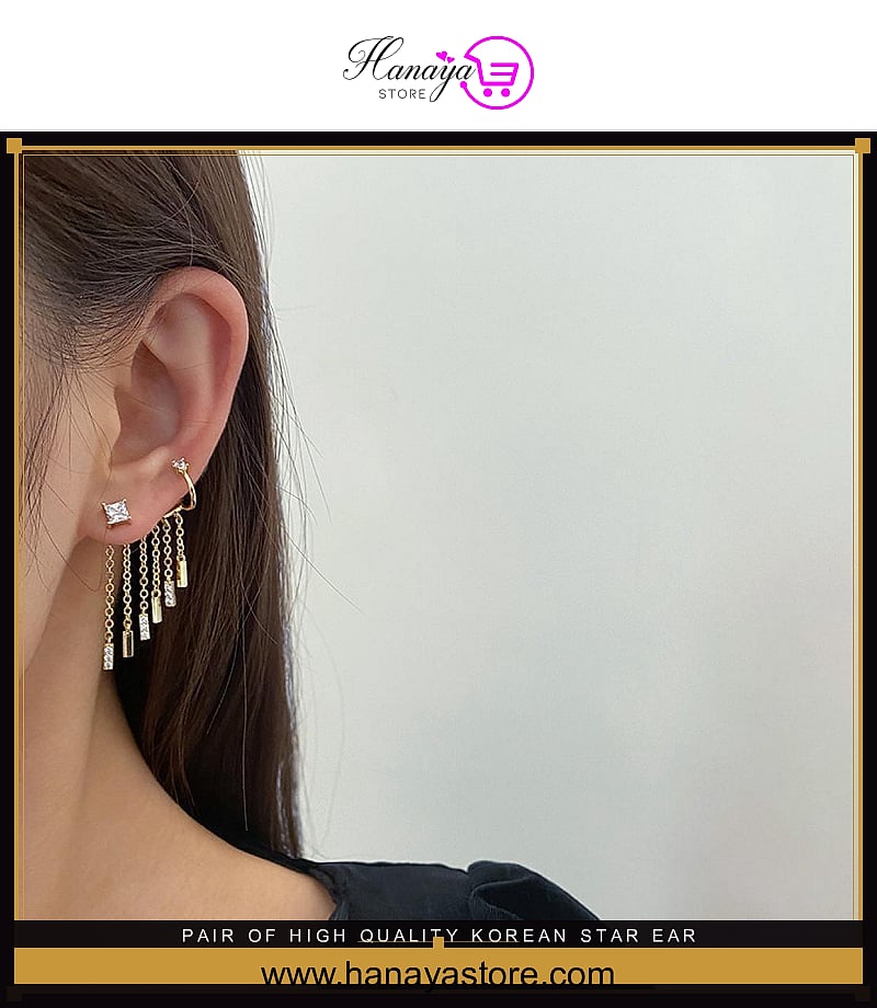 Pair Of High Quality Korean Star Ear Cuff Style Elegant Stylish Fashionable Trendy Earring – Earrings Online in Pakistan |...