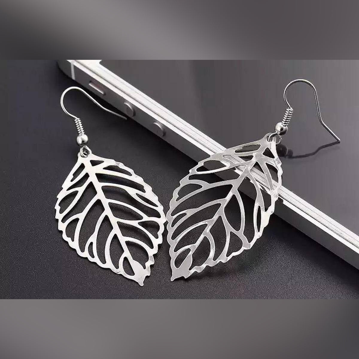 Unique Classy Leaf Light Weight Trendy Fashionable Earrings
