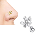 Close-up of nose hoop ring – surgical steel cartilage jewelry Pakistan – Hanaya