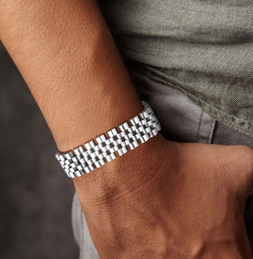 Stainless Steel SS Premium Bracelet Stylish Wristband for Men, Couples Jewelry Gift Best Stylish