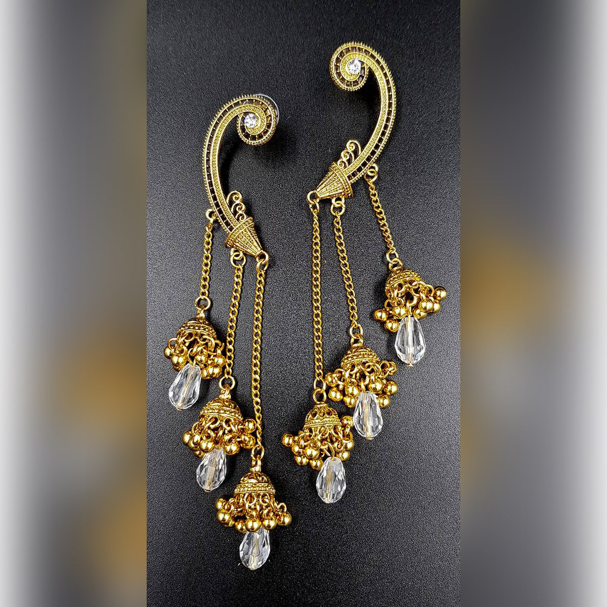 Trendy Tassel 3 Layered Classy Jewelry Earrings For Girls – Earrings Online in Pakistan | Hanaya