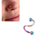 Stylish Thin Crystal Nose Ring 1pc Nostril Piercing Jewelry – Image 3 of 4